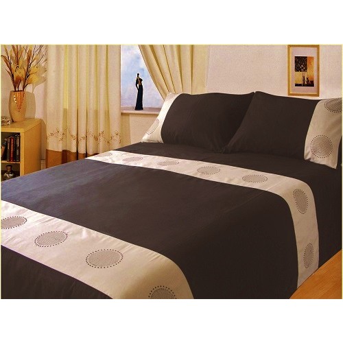 LIVE - embroidered duvet cover set and 2 pillowcases QUEEN