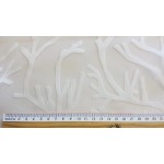 CORAIL voile blanc - imprimé coraux - 50% polyester 50% viscose - vendu au mètre