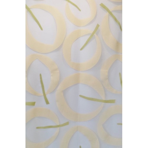 IZA beige - voilage imprimé - 280 cm - 55% polyester 45% viscose - vendu au mètre